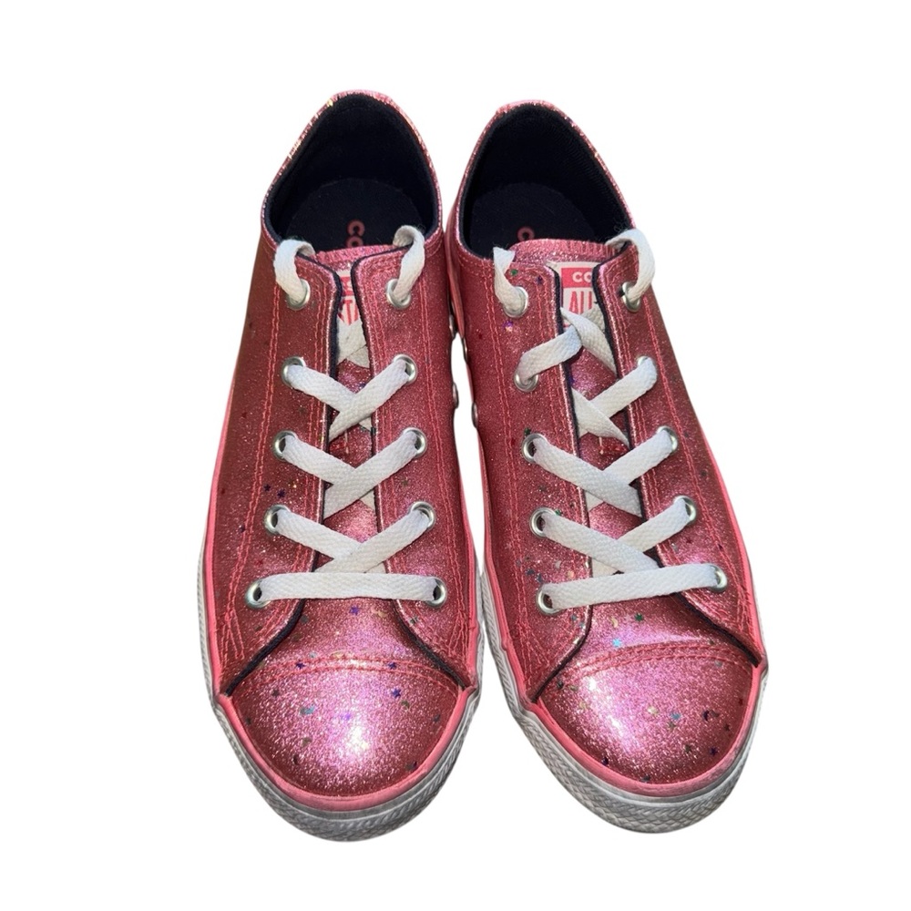 Converse All Star Shoes Sneaker Galaxy Glimmer Sparkle Girls Size 3 Low Top Pink